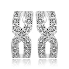 silver earings jewelry inlaid stone  shaped stud brinco jewelry european style hbe13 J4U66