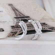 silver earings jewelry inlaid stone  shaped stud brinco jewelry european style hbe13 J4U66