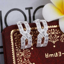 silver earings jewelry inlaid stone  shaped stud brinco jewelry european style hbe13 J4U66