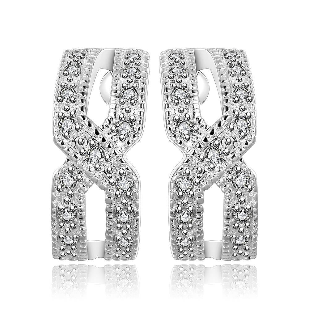 silver earings jewelry inlaid stone  shaped stud brinco jewelry european style hbe13 J4U66