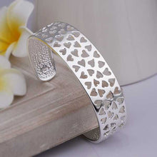 silver plated full small hearts men bracelet jewerly accessories smtb201 J4U66
