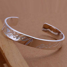 silver plated bangles love women pulseras bijouterie smtb014 J4U66