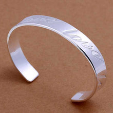silver plated bangles love women pulseras bijouterie smtb014 J4U66