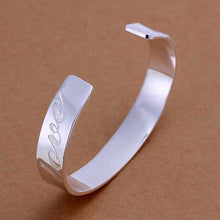 silver plated bangles love women pulseras bijouterie smtb014 J4U66