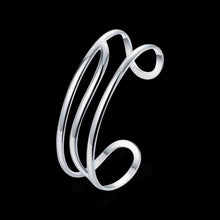 silver plated bangles triple line women bracelet bijoux femme smtb04 J4U66