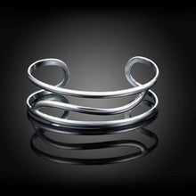 silver plated bangles triple line women bracelet bijoux femme smtb04 J4U66