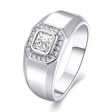 trendy 18k gold plating engagement ring hornless square insets anel masculino 100 hand madeball J4U66