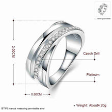 trendy 18k gold plating rings for women inlaid crystal bridge opal J4U66