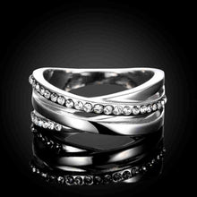 trendy 18k gold plating rings for women inlaid crystal bridge opal J4U66