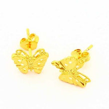 trendy 24k gold plated earings jewelry butterlly stud cufflinks charm yhde004 J4U66
