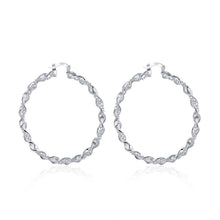trendy silver earing rollerchain clip pendientessmte J4U66