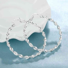 trendy silver earing rollerchain clip pendientessmte J4U66
