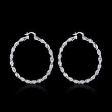 trendy silver earing rollerchain clip pendientessmte J4U66