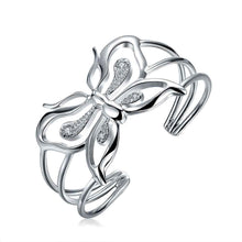 trendy silver plated bangles insets butterfly women wedding bracelet prices in euros smtb10 J4U66