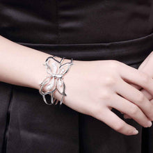 trendy silver plated bangles insets butterfly women wedding bracelet prices in euros smtb10 J4U66