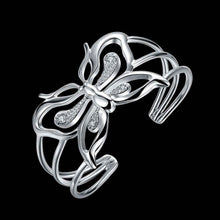 trendy silver plated bangles insets butterfly women wedding bracelet prices in euros smtb10 J4U66