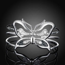 trendy silver plated bangles insets butterfly women wedding bracelet prices in euros smtb10 J4U66