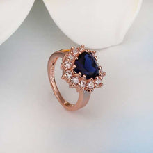 vintage love acessorios para mulher ring blue and heart anel feminino collier plastron hbr14 J4U66