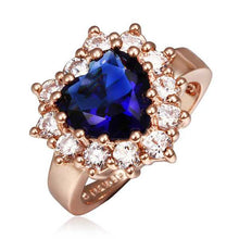 vintage love acessorios para mulher ring blue and heart anel feminino collier plastron hbr14 J4U66