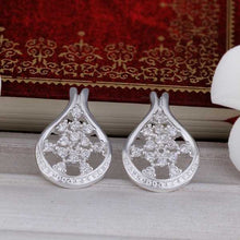 vintage love silver plated earrings for women flower brincos de festa 100 hand madeball hbe3 J4U66