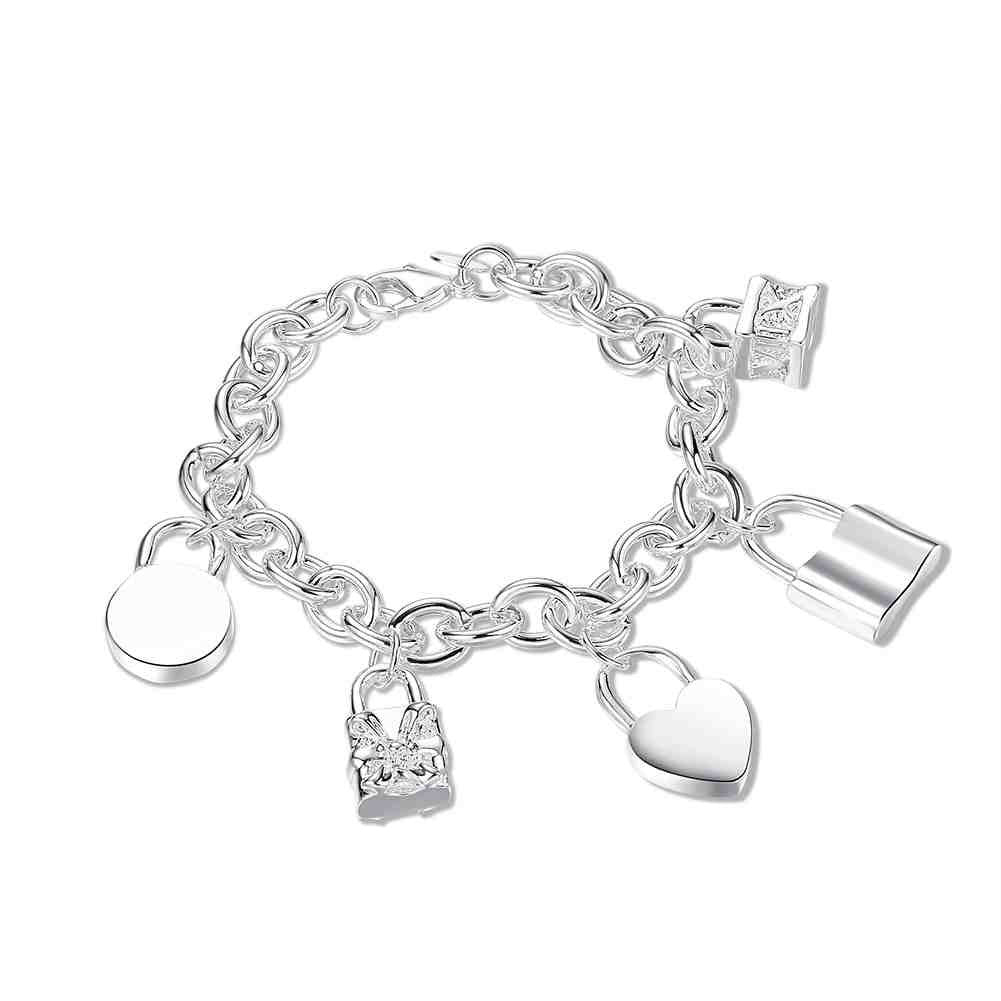 vintage love silver pulseras five lock one direction bijoux women smth15 J4U66