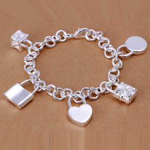 vintage love silver pulseras five lock one direction bijoux women smth15 J4U66