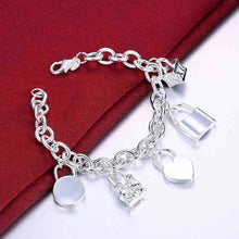 vintage love silver pulseras five lock one direction bijoux women smth15 J4U66