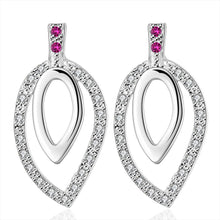 gsilver earrings for women inlaid stone stud kupe sport hbe17 J4U66