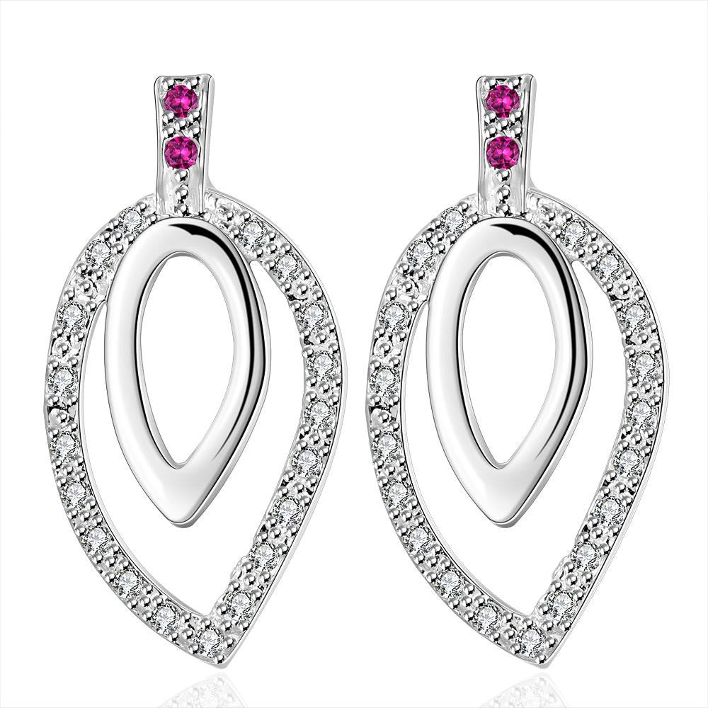gsilver earrings for women inlaid stone stud kupe sport hbe17 J4U66