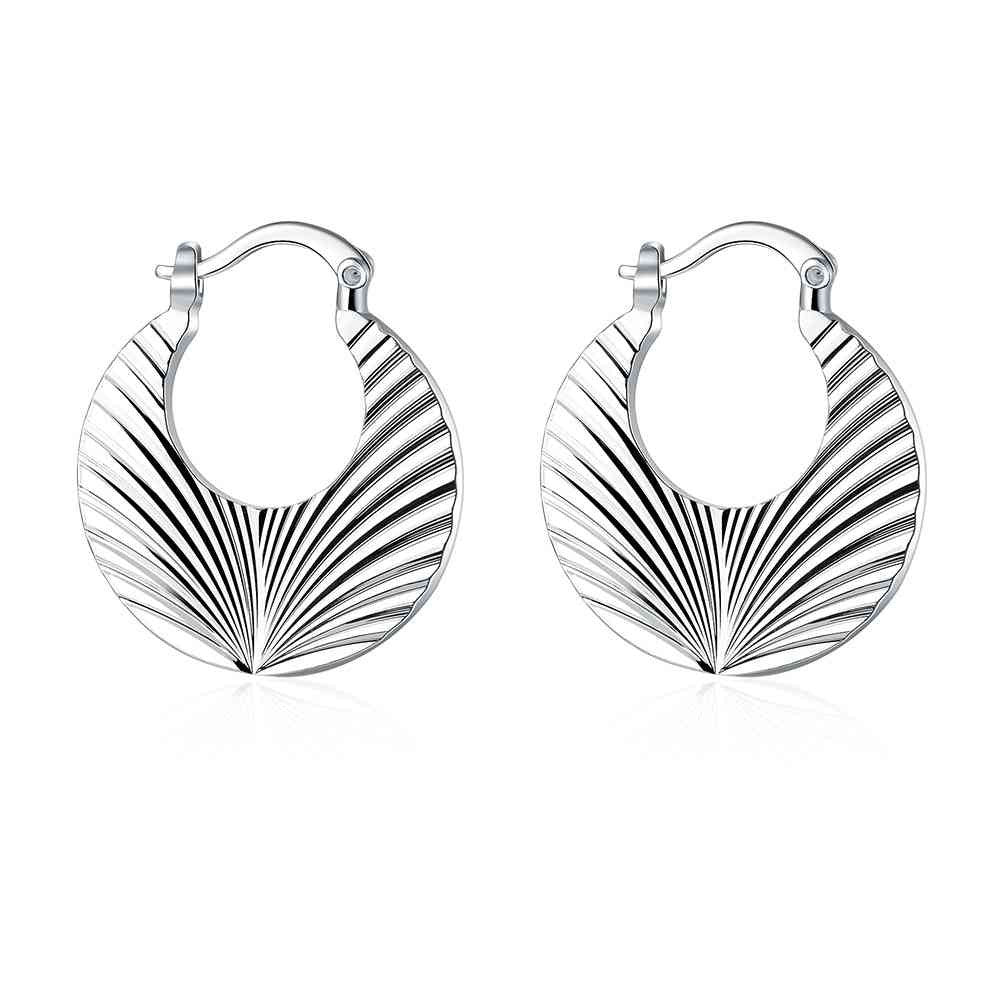 gsilver plated earings sectorclip orecchini bijoux women smte J4U66