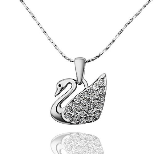18k gold plating necklaces white swan colares bijoux hbn01 J4U66