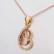 18k real gold plated pendants love beads vintage necklace collier plastron hbn05 J4U66