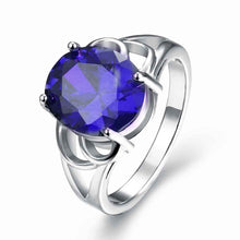 18k gold plated ring oval package gem anillos hbr17 J4U66