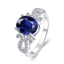 18k gold plated ring oval package gem anillos hbr17 J4U66