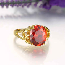 18k gold plated ring oval package gem anillos hbr17 J4U66