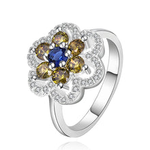 silver engagement rings insets flower sapphire anillos summer jewelry hbr10 J4U66