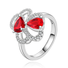 silver engagement rings insets flower sapphire anillos summer jewelry hbr10 J4U66