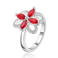silver engagement rings insets flower sapphire anillos summer jewelry hbr10 J4U66