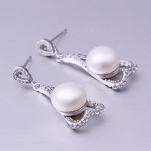 silver earring beads heart imitation pearl stud cuff wedding hbe2 J4U66