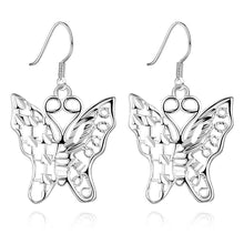 silver earring butterfly earcuff bijoux femme smte3 J4U66