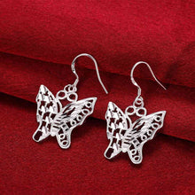 silver earring butterfly earcuff bijoux femme smte3 J4U66
