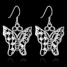 silver earring butterfly earcuff bijoux femme smte3 J4U66