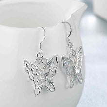 silver earring butterfly earcuff bijoux femme smte3 J4U66