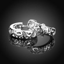 silver earrings semi hollow stud earcuff bijouterie smte30 J4U66