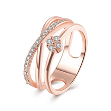 18k gold plating rings for men crystal square bypass bague bijoux women hbr315 J4U66