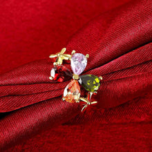 18k gold plating rings for men fourcolor flowers aliancas summer jewelry hbr177 J4U66