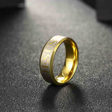 mens titanium steel wedding ring printing width aneis gift for her hbr120 J4U66