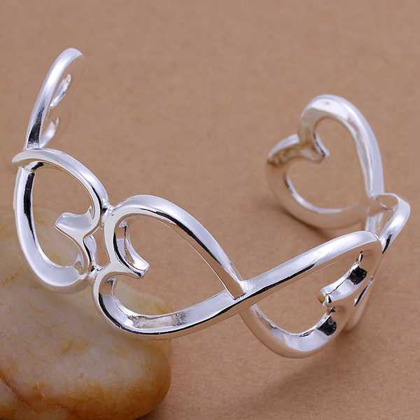 silver friendship bangle thirty eight women bracelet collier plastron smtb00 J4U66