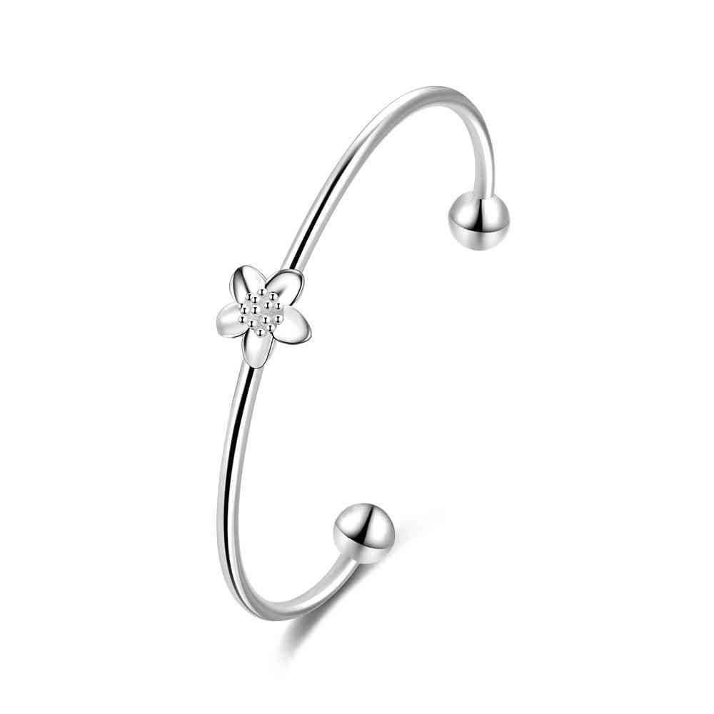 silver plated plum flower men bracelet bijoux women smtb22 J4U66