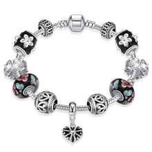 silver plated bracelets double color fall heart pulseiras 100 hand madeball pfdh035 J4U66